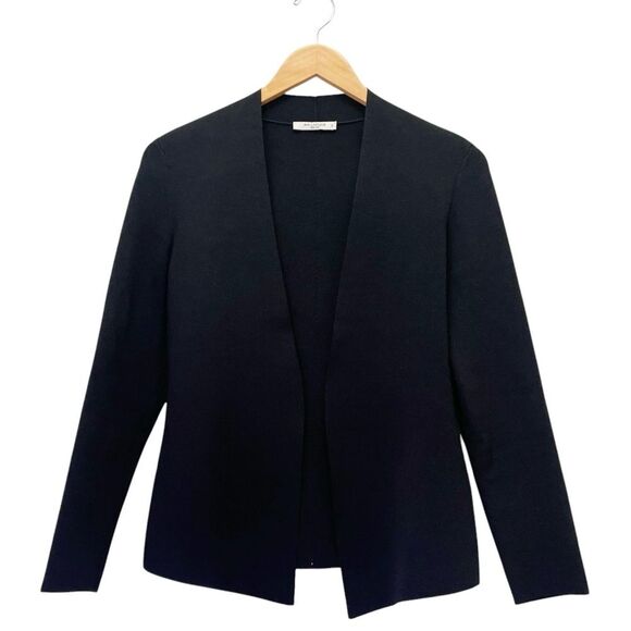 MM Lafleur The Woolf Jardigan Size Small Black Ponte Knit Open Blazer Cardigan - Picture 5 of 16